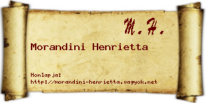 Morandini Henrietta névjegykártya