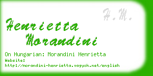 henrietta morandini business card